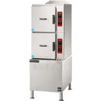 image of Vulcan C24ET6-LWE 6 Pan Double Electric Convection Steamer w/ Low Water Energy, Cabinet Base