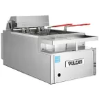 image of Vulcan CEF75 Full Pot Countertop Electric Fryer w/ 75-Lb. Capacity, 2 Baskets, Condiment Rail
