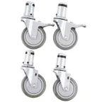 image of Vulcan LEGSET-CST/PT Casters (Set of Four, 2 Locking) For Single Deck Oven or For Leg Stand