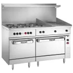 image of Vulcan EV60SS-6FP24G208 60" Electric Restaurant Range