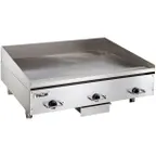image of Vulcan HEG36E 36" Countertop Electric Griddle with 36" x 24" Surface, 1/2" Steel Plate, Thermostatic Controls