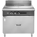 image of Vulcan V1FT36B 36" Gas Heavy Duty Range w/ (1) French Top, (1) Cabinet Base, 45.000 BTU