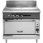 image of Vulcan V1FT36C 36" Gas Heavy Duty Range w/ (1) French Top, (1) Convection Oven, 77.000 BTU