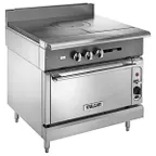 image of Vulcan V1FT36S 36" Gas Heavy Duty Range w/ (1) French Top, (1) Standard Oven, 95.000 BTU