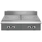 image of Vulcan V2FT36 36" Gas Heavy Duty Range w/ (2) French Tops, Modular Base, 50.000 BTU