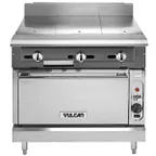 image of Vulcan V336HC 36" Gas Heavy Duty Range w/ (3) Hot Tops, (1) Convection Oven, 122.000 BTU
