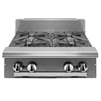 image of Vulcan V4B24 24" Gas Heavy Duty Range w/ (4) Open Burners, Modular Base, 140.000 BTU
