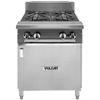 image of Vulcan V4B24B 24" Gas Heavy Duty Range w/ (4) Open Burners, (1) Cabinet Base, 140.000 BTU