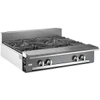 image of Vulcan V4B36 36" Gas Heavy Duty Range w/ (4) Open Burners, Modular Base, 140.000 BTU