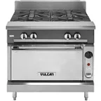 image of Vulcan V4B36C 36" Gas Heavy Duty Range w/ (4) Open Burners, (1) Convection Oven, 172.000 BTU