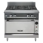 image of Vulcan V4B36S 36" Gas Heavy Duty Range w/ (4) Open Burners, (1) Standard Oven, 190.000 BTU