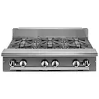 image of Vulcan V6B36 36" Gas Heavy Duty Range w/ (6) Open Burners, Modular Base, 210.000 BTU