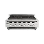 image of Vulcan VACB36 36" Countertop Heavy Duty Gas Radiant Charbroiler w/ (6) Burners, 102.000 BTU