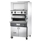 image of Vulcan VBB1BF Heavy Duty Double Deck Radiant Upright Broiler with (3) Burners, Cabinet Base, 100.000 BTU