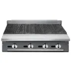 image of Vulcan VCBB48 48" Gas Heavy Duty Range w/ 48" Full Charbroiler, Modular Base, 130.000 BTU