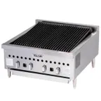 image of Vulcan VCCB25 25" Low Profile Countertop Gas Radiant Charbroiler w/ (4) Burners, 58.000 BTU