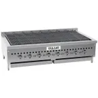 image of Vulcan VCCB47 46" Low Profile Countertop Gas Radiant Charbroiler w/ (8) Burners, 116.000 BTU