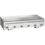 image of Vulcan VCCG72-IS 72" Countertop Gas Griddle, Infrared Burners, 1" Steel Plate, 144.000 BTU