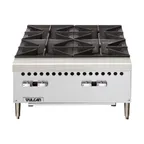 image of Vulcan VCRH36-QS-PLATINUM 36" Countertop Gas Hotplate, (6) 25,000 Btu Cast Iron Open Burners With Lift-Off Burner