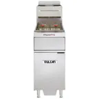 image of Vulcan VFRY18F V Series Full Pot Floor Model Gas Fryer w/ 50 lbs, Capacity, Range Match, 70,000 BTU