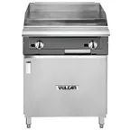 image of Vulcan VGM24 24" Gas Heavy Duty Range, 24" Full Griddle w/ Manual Controls, Modular Base, 60.000 BTU