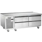 image of Vulcan VSC72 72" 4 Drawers Refrigerated Chef Base w/ Flat Top, Self-Contained