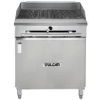 image of Vulcan VTC24 24" Gas Heavy Duty Range w/ 24" Full Infrared Charbroiler, Modular Base, 44.000 BTU