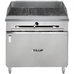 image of Vulcan VTC36B 36" Gas Heavy Duty Range w/ 36" Full Infrared Charbroiler, (1) Cabinet Base, 66.000 BTU