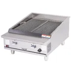 image of Vulcan VTEC25 25" Countertop Gas Infrared Charbroiler w/ (2) Burners, 44.000 BTU