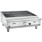 image of Vulcan VTEC36 36" Countertop Gas Infrared Charbroiler w/ (3) Burners, 66.000 BTU