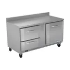 image of Victory VWFD60HC-2 60" 2-Section Worktop Freezer w/ 1 Door & 2 Drawers, 14.36 cu. ft.