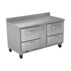 image of Victory VWFD60HC-4 60" 2-Section Worktop Freezer w/ 4 Drawers, 14.36 cu. ft.