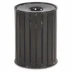 image of Wabash LR300S - 32 Gallon Trash Can, 25" Dia x 33" H, Steel, Plastisol Finish, Open Top