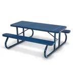 image of Wabash SG106P 72" Rectangular Outdoor Restaurant Table, Steel, 29"H, Plastisol Coated Finish