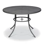 image of Wabash SU2G38P Urbanscape Sullivan 48" Round Outdoor Table, Steel Mesh Top, 1" Tubular Base, Powder Coat Finish