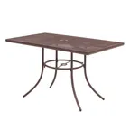 image of Wabash SU2Z38P Urbanscape Sullivan Rectangular Outdoor Table, 48"W x 30"D x 28.5"H, Steel Mesh Top, Powder Coat Finish