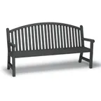 image of Wabash YO1213C Urbanscape Yorktown 6'L Arch Back Aluminum Bench, 61-72" wide, powder coat finish