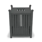 image of Wabash YO3F33C Yorktown Trash Can, 32‑Gallon Aluminum, 27" W x 26" D x 36" H, Plastic Liner