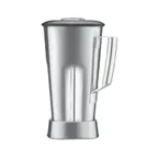 image of Waring CAC90 Blender Container, 64 Oz., Stainless Steel, Includes: Lid & Blade