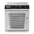 image of Waring WDH10 Commercial Food Dehydrator, Single Zone, 10 Racks, 14 sq. ft., 800W, 120V, Stainless Steel