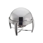 image of Winco 103B Virtuoso Series Stackable Round Chafer w/ 6 Qt. Capacity, Roll-Top Cover