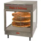 image of Winco 51018 24" Countertop Hot Food Display Case w/ Rotating Racks & Hooks, Pass-Thru