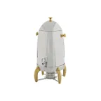image of Winco 905A Virtuoso Coffee Chafer Urn, 5-Gallon 19-20qt Stainless Steel, Fuel Holder, Heat - Set