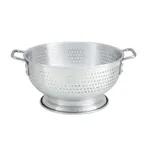 image of Winco ALO-11BH 11 Qt. Aluminum Colander with Base and Handles