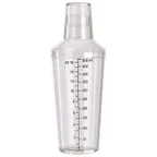 image of Winco BS-16PC 16 oz Clear Plastic Bar Cocktail Shaker
