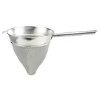 image of Winco CCB-10 10" Extra Fine Bouillon Strainer, Hollow Handle, Stainless Steel