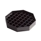 image of Winco DT-45 Octagonal Drip Tray, 4-1/2" x 4-1/2" Black Plastic, Dishwasher Safe - 4/Pack