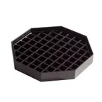 image of Winco DT-60 - Octagonal 6" Plastic Drip Tray, Black, BPA‑Free, Dishwasher‑Safe, NSF - 4/Pack