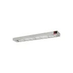 image of Winco ESH-48 48" Unlighted Strip Heater, Single 1.1kW 120V Rod, Embossed Steel/Aluminum Body - Set