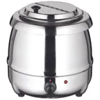 image of Winco ESW-70 Winco ESW-70 10 qt. Stainless Steel Soup Warmer Set with Adjustable Heat Control